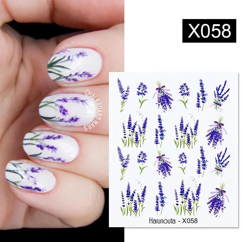 Blooming Butterfly Floral Nail Art Sticker: Intricate Design, Easy Application, Transform Nails