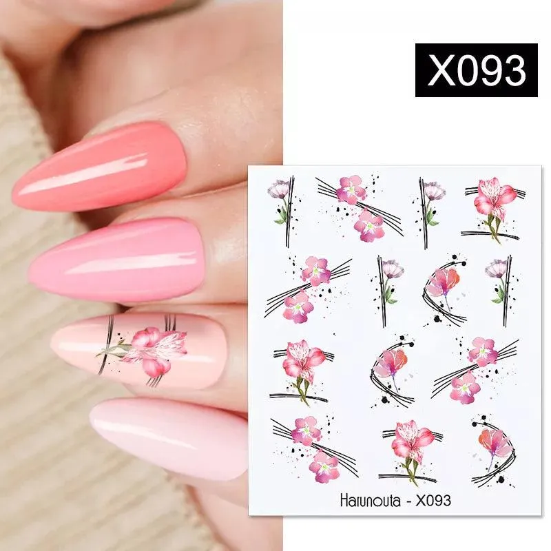 Blooming Butterfly Floral Nail Art Sticker: Intricate Design, Easy Application, Transform Nails