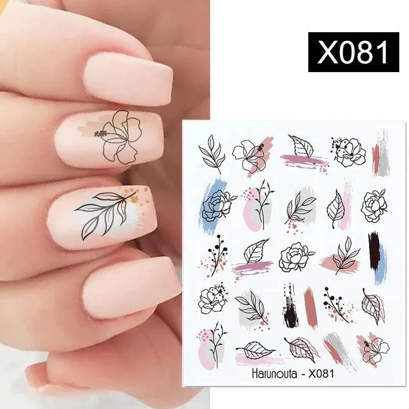 Blooming Butterfly Floral Nail Art Sticker: Intricate Design, Easy Application, Transform Nails