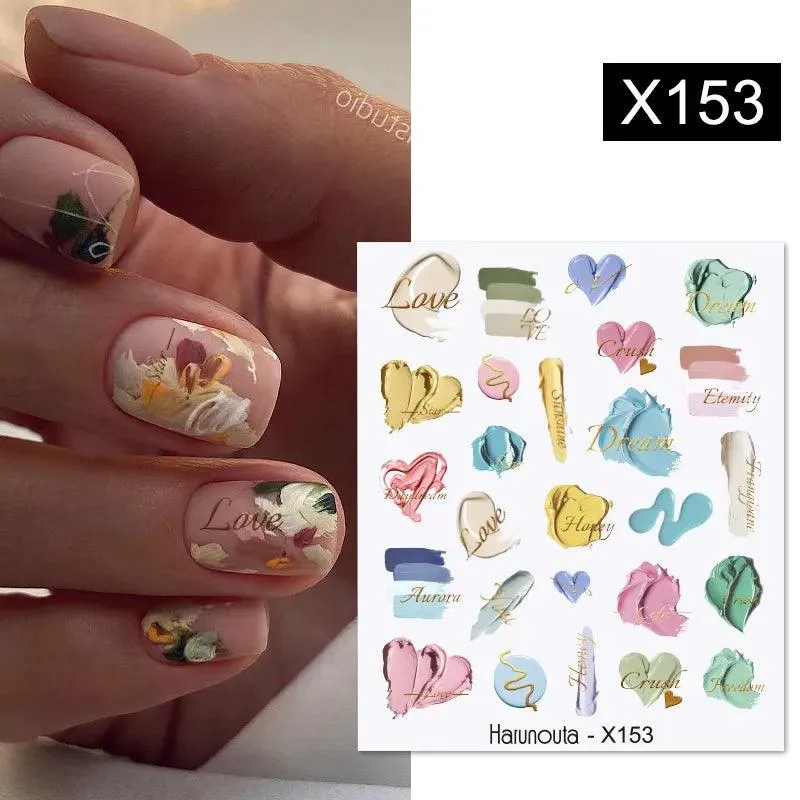 Blooming Butterfly Floral Nail Art Sticker: Intricate Design, Easy Application, Transform Nails