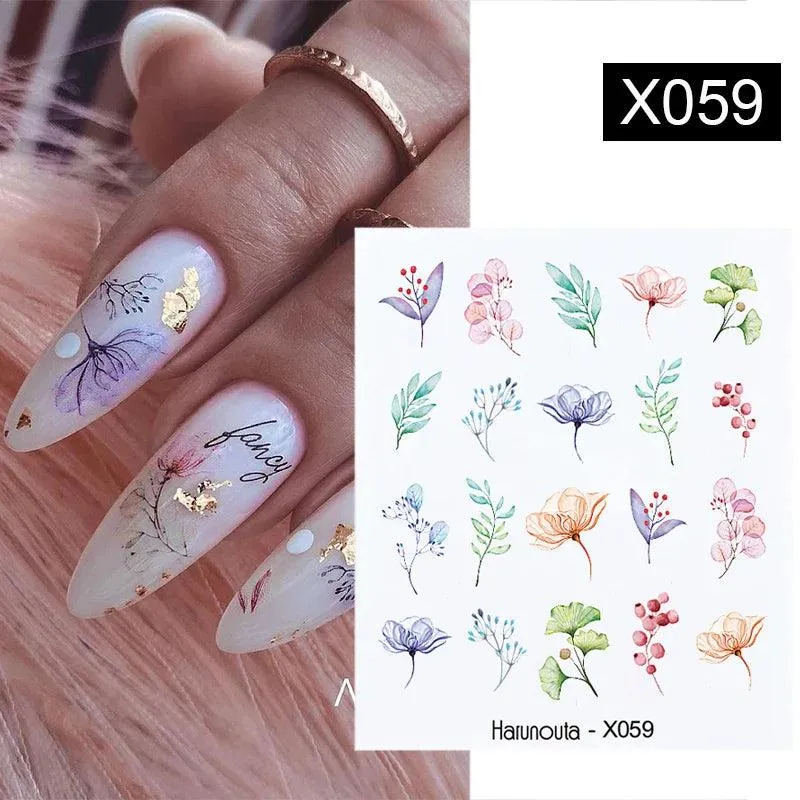 Blooming Butterfly Floral Nail Art Sticker: Intricate Design, Easy Application, Transform Nails