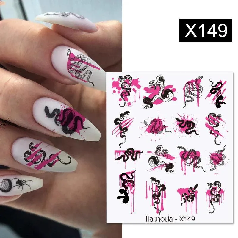 Blooming Butterfly Floral Nail Art Sticker: Intricate Design, Easy Application, Transform Nails