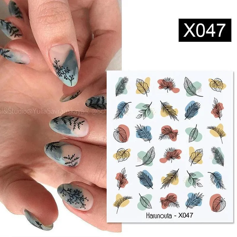 Blooming Butterfly Floral Nail Art Sticker: Intricate Design, Easy Application, Transform Nails