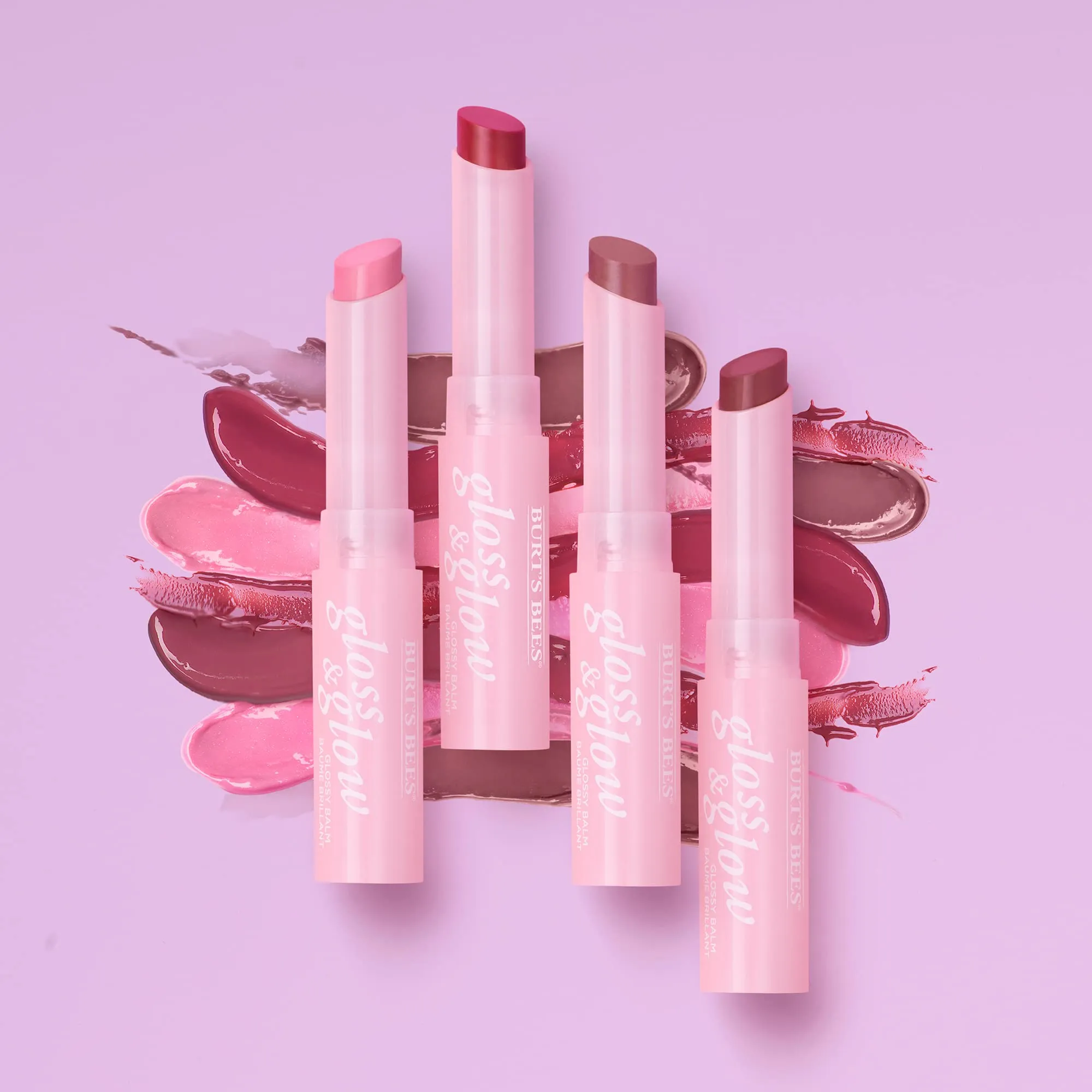 Burt's Bees Gloss and Glow Glossy Balm 100% Natural Origin, Chai Time, 1 Tube, Pink