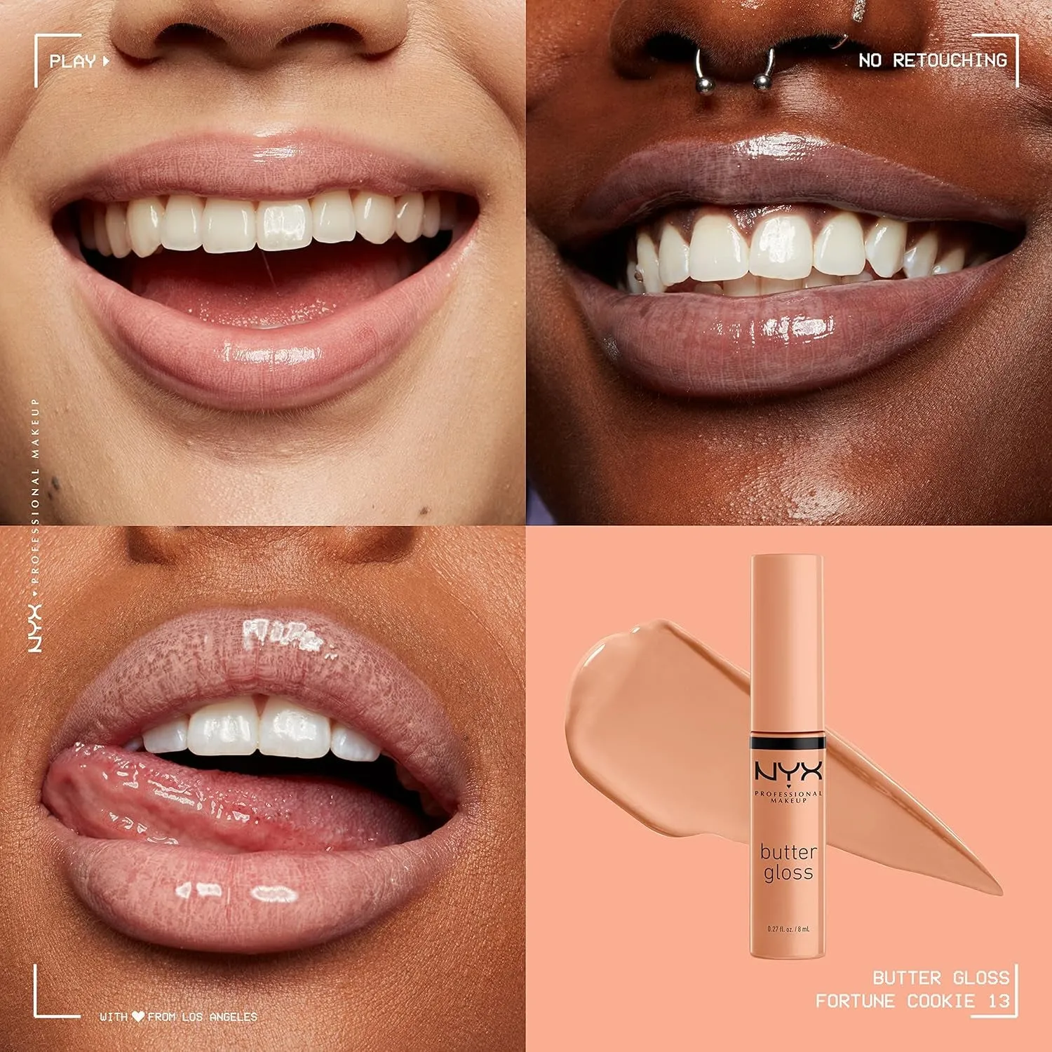 Butter Gloss Non-Sticky Lip Gloss Fortune Cookie True Nude & Merengue Pink Lilac