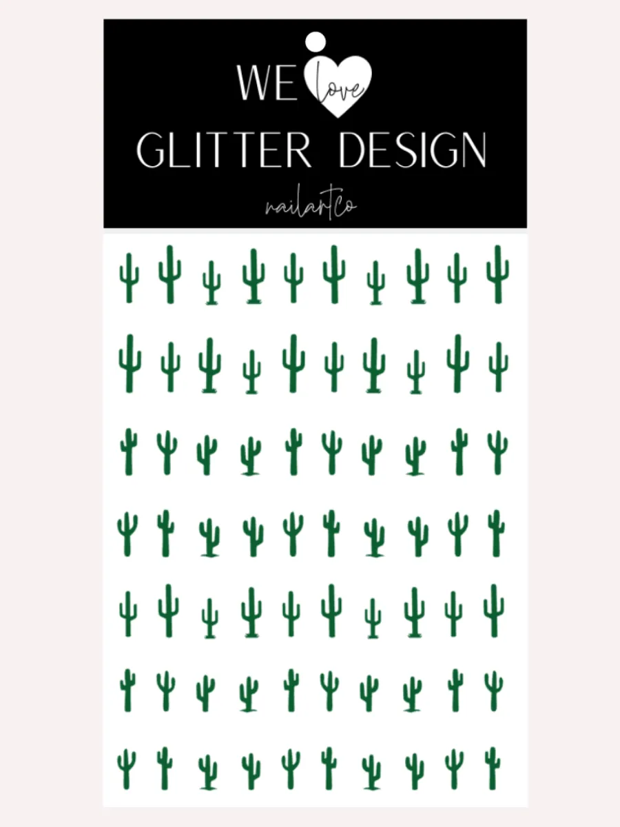 Cactus Nail Decal | Green