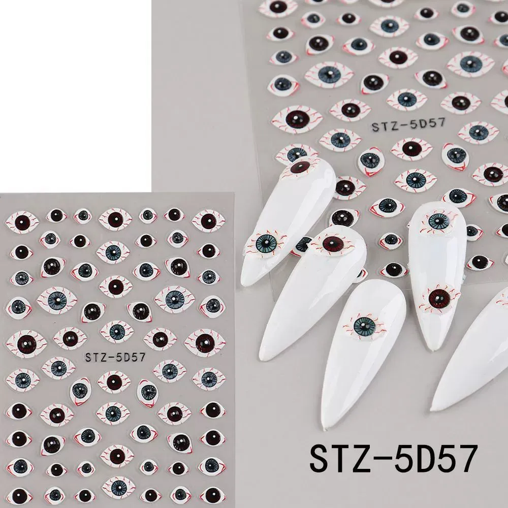 Cat Bones and Claw Bones Nail Art Stickers