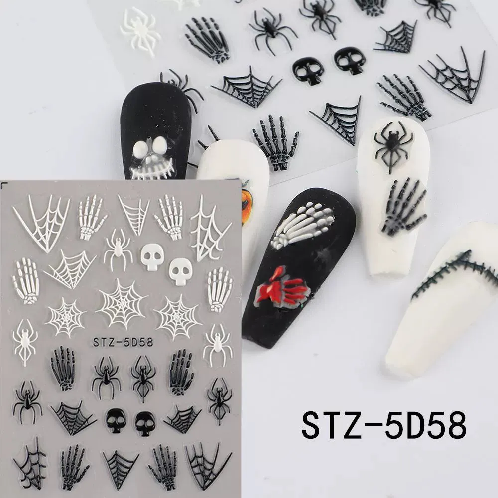 Cat Bones and Claw Bones Nail Art Stickers