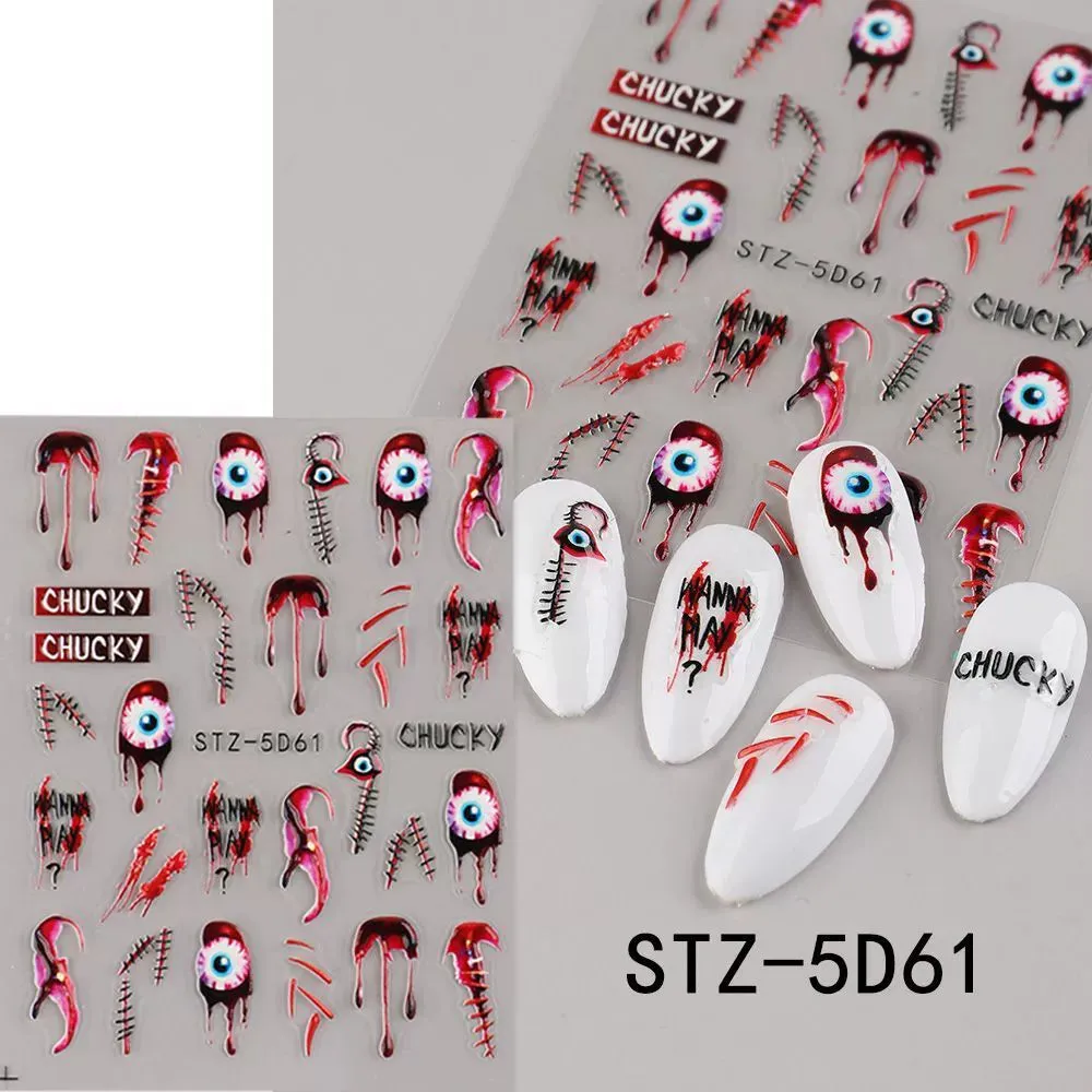 Cat Bones and Claw Bones Nail Art Stickers