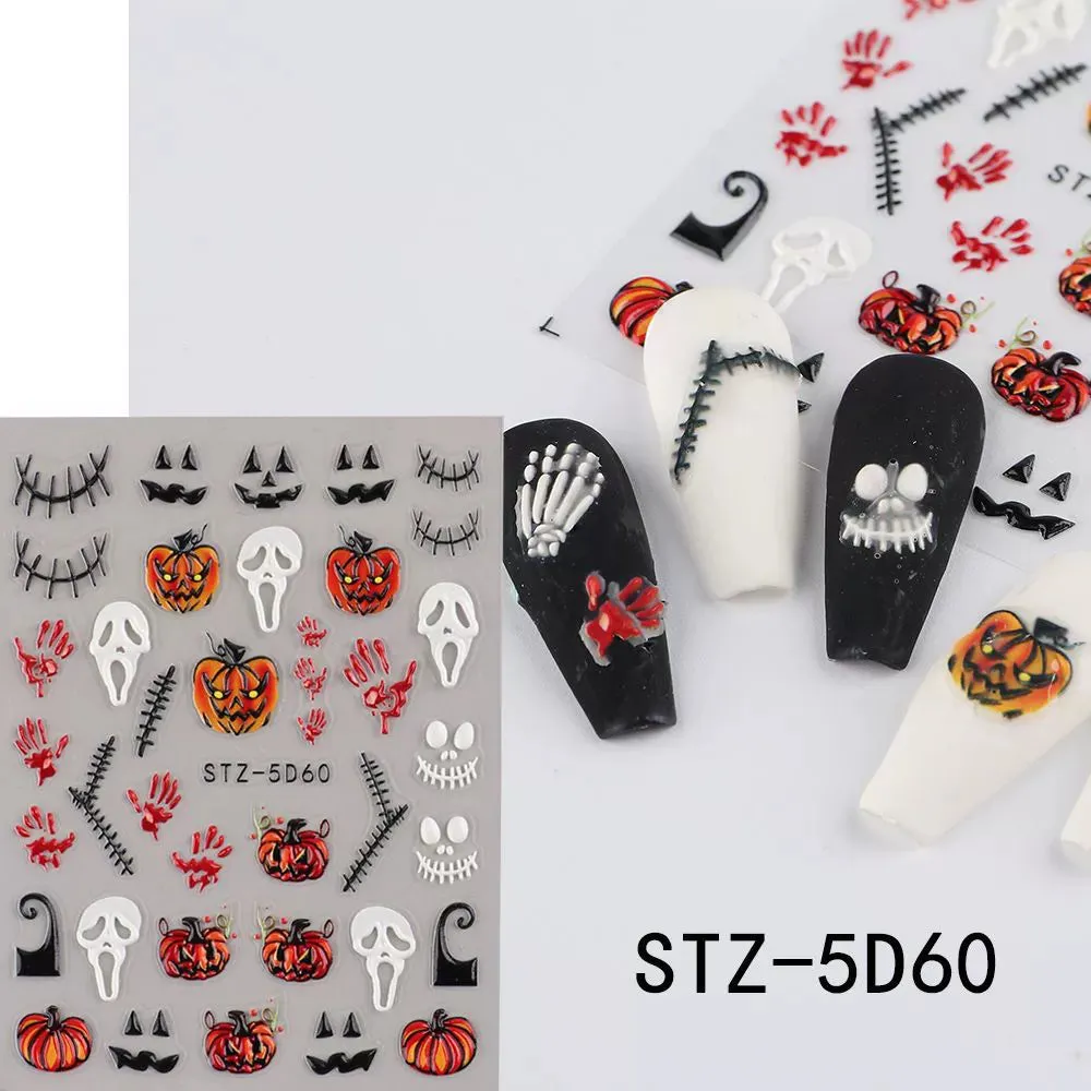 Cat Bones and Claw Bones Nail Art Stickers
