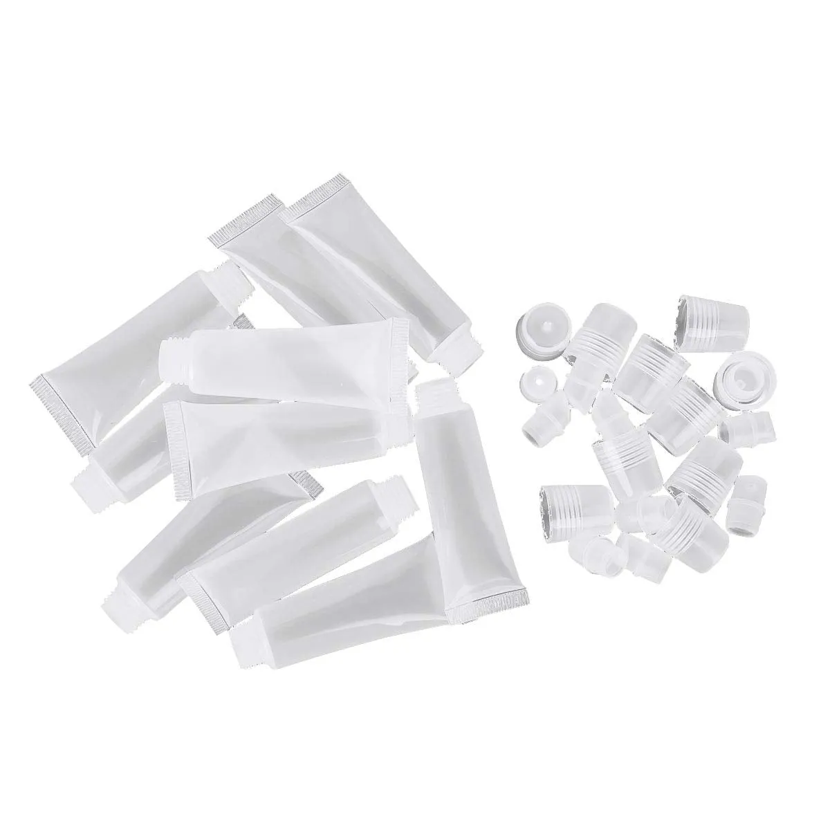 CHICTRY 10Pcs 10ml Mini Clear Lip Gloss Balm Tubes Refillable Empty Tube Soft Cosmetic Containers for DIY Lip Gloss Balm Clear One Size