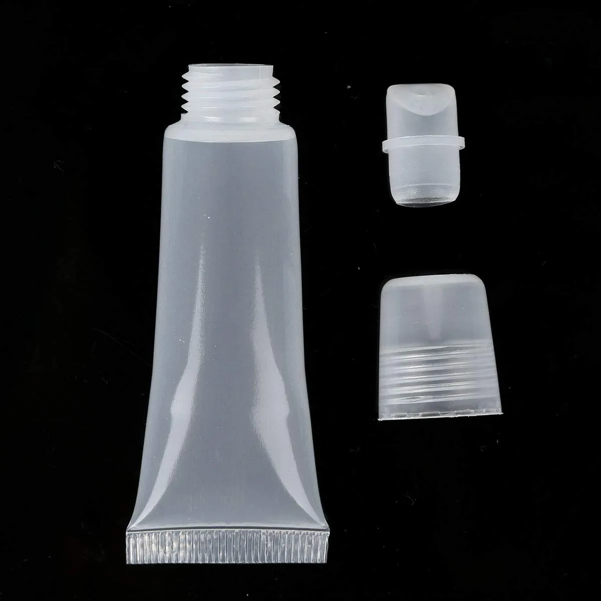 CHICTRY 10Pcs 10ml Mini Clear Lip Gloss Balm Tubes Refillable Empty Tube Soft Cosmetic Containers for DIY Lip Gloss Balm Clear One Size