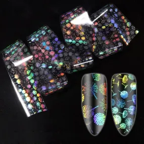Colorful Dandelion Starry Sky Nail Sticker | DIY Nail Craft Decals