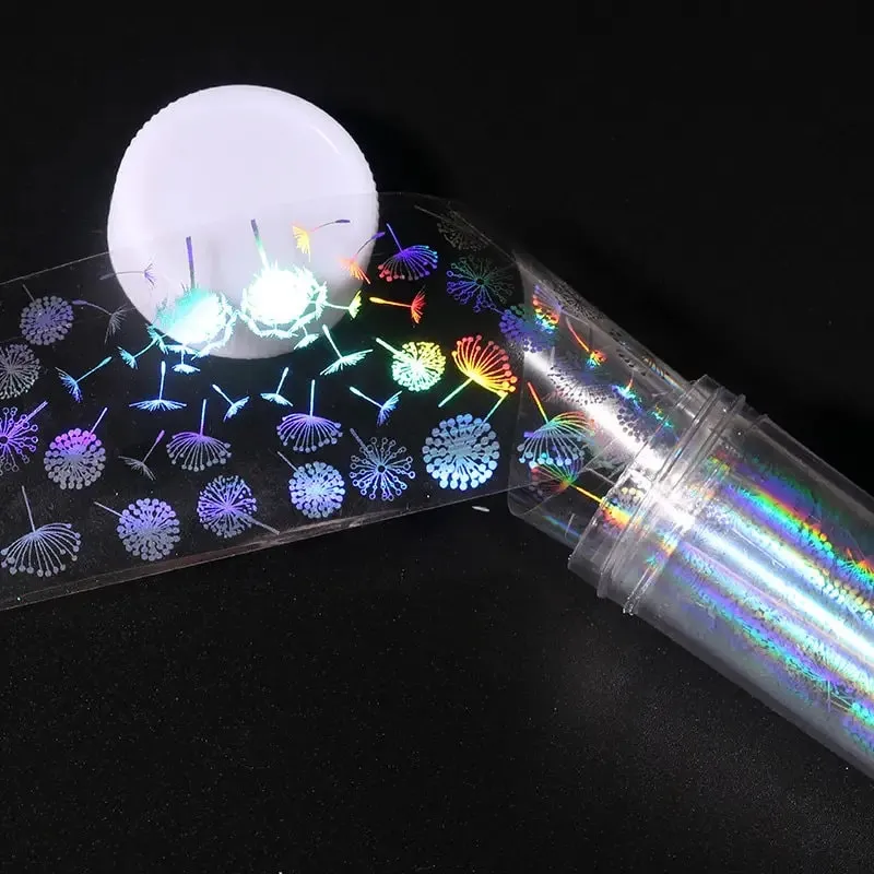 Colorful Dandelion Starry Sky Nail Sticker | DIY Nail Craft Decals