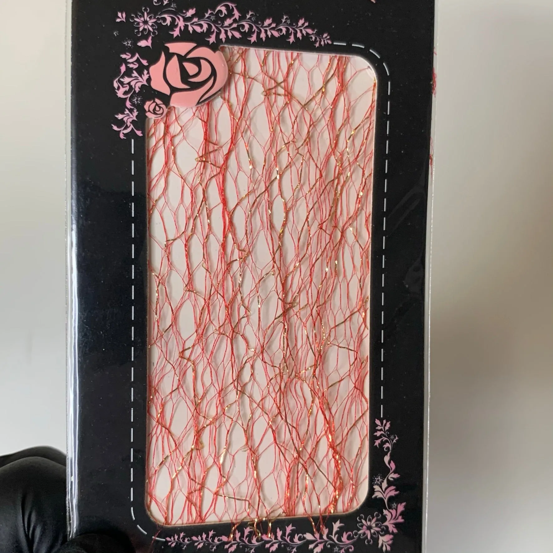 Colorful metallic Net for nail art design