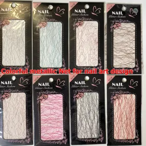 Colorful metallic Net for nail art design