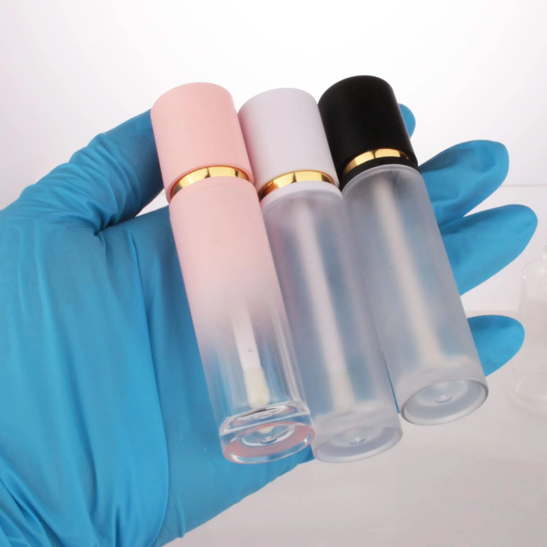 COSIDEA 30PCS Empty Black thick Lip Gloss Tubes 8ml lipgloss Tube with Wand Applicator for Lip oil tint bottles container small business