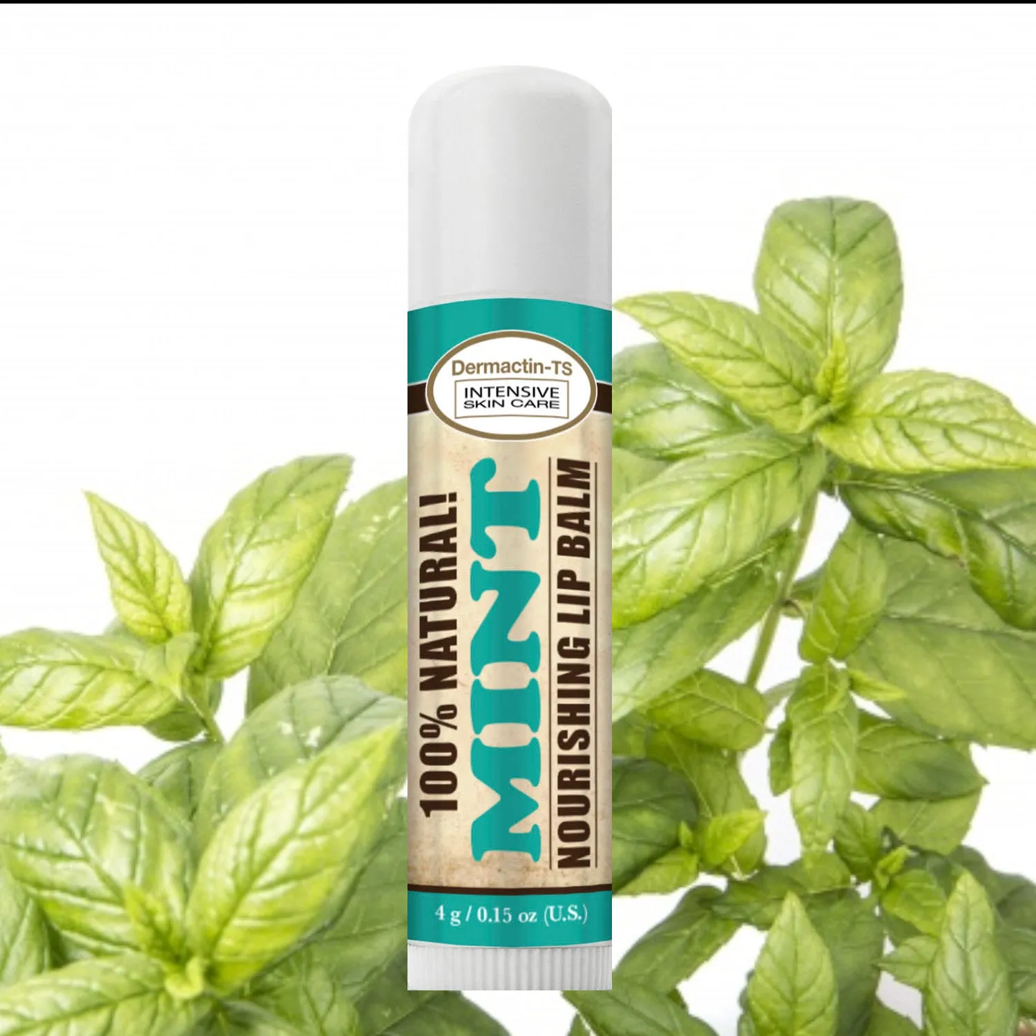 Dermactin-TS 100% Natural Lip Balm - Peppermint  (3-Pack)