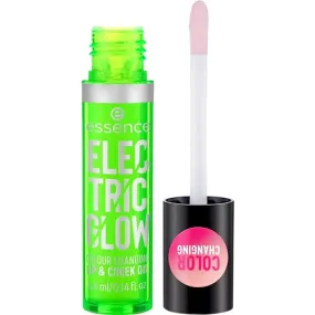 essence | Electric Glow Color Changing Lip & Cheek Oil | pH Reacting Blush & Lip Color for Your Perfect Shade | Long Lasting Moisture & Natural, Radiant Finish | Vegan & Cruelty Free | Gluten Free