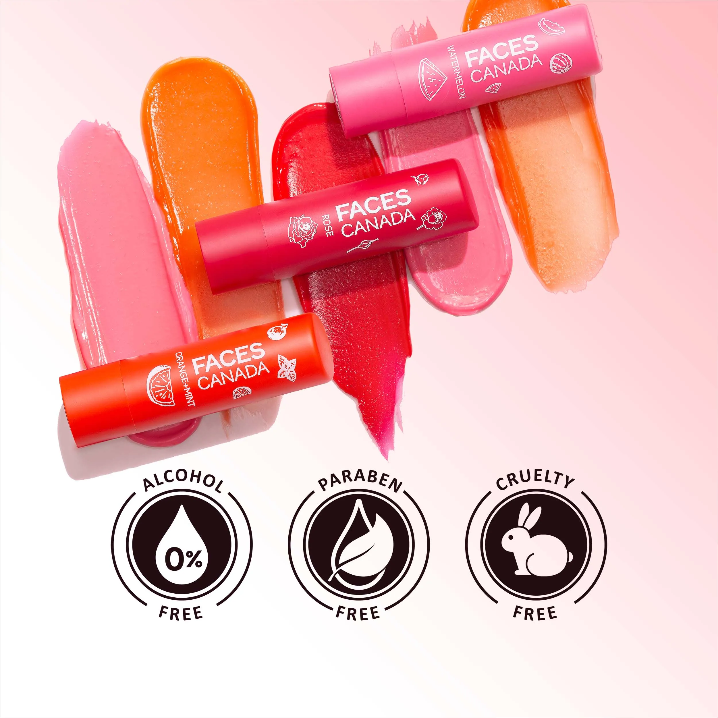 Faces Canada Color Balm | 12Hr Moisture For Dry, Chapped Lips | Vitamin C | Spf 15 | Watermelon Watermelon 02 (4.5 G)