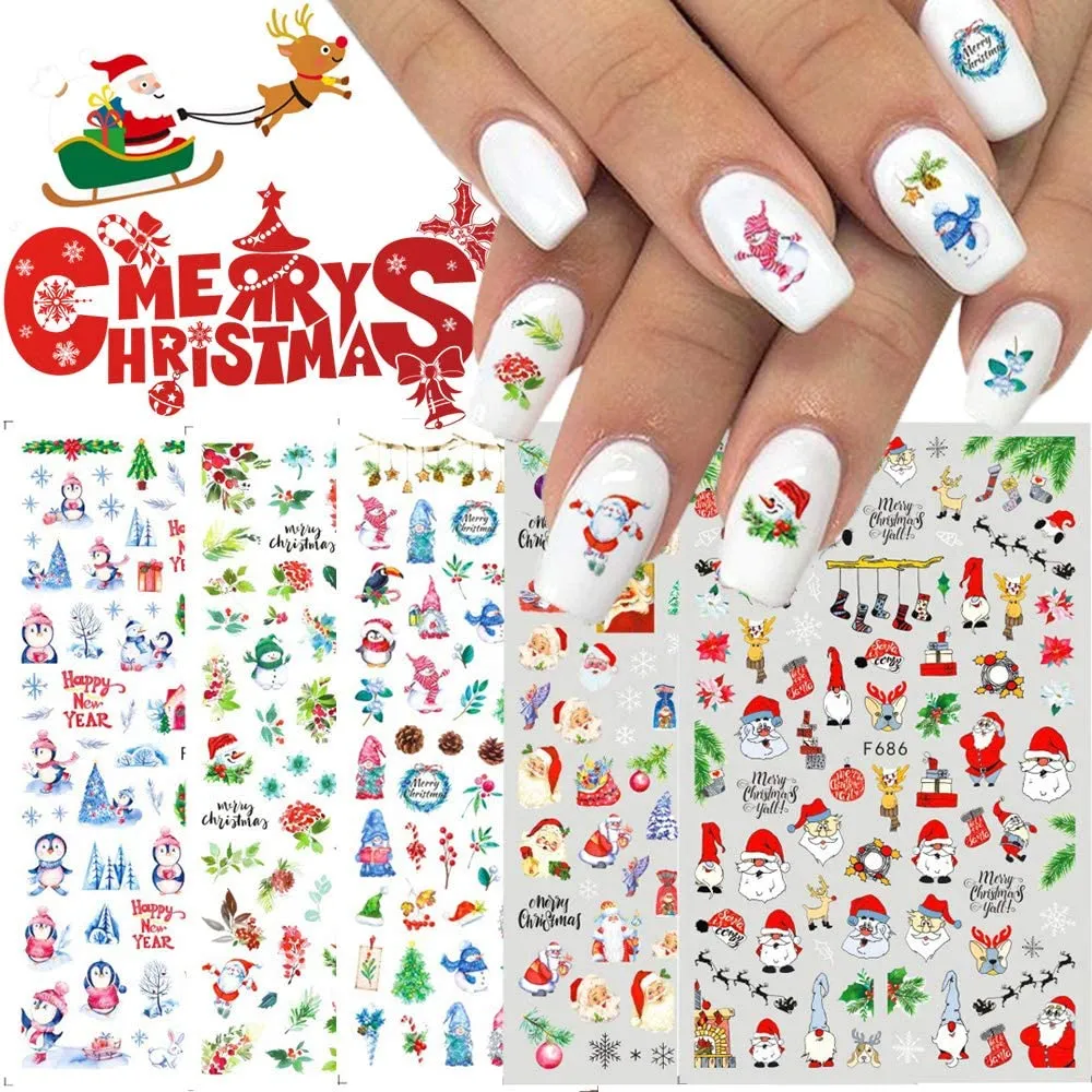 Flame Nail Stickers, 4 Sheets Flame Nail Decals 3D Holographic Fire Nail Art Stickers White Black Silver Gold Flame Reflections Nail Stickers Nail Vinyls Stencils for Nail Decoration