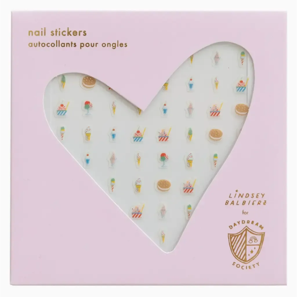 Ice Cream Dreams Nail Stickers with Sweet Treats Design