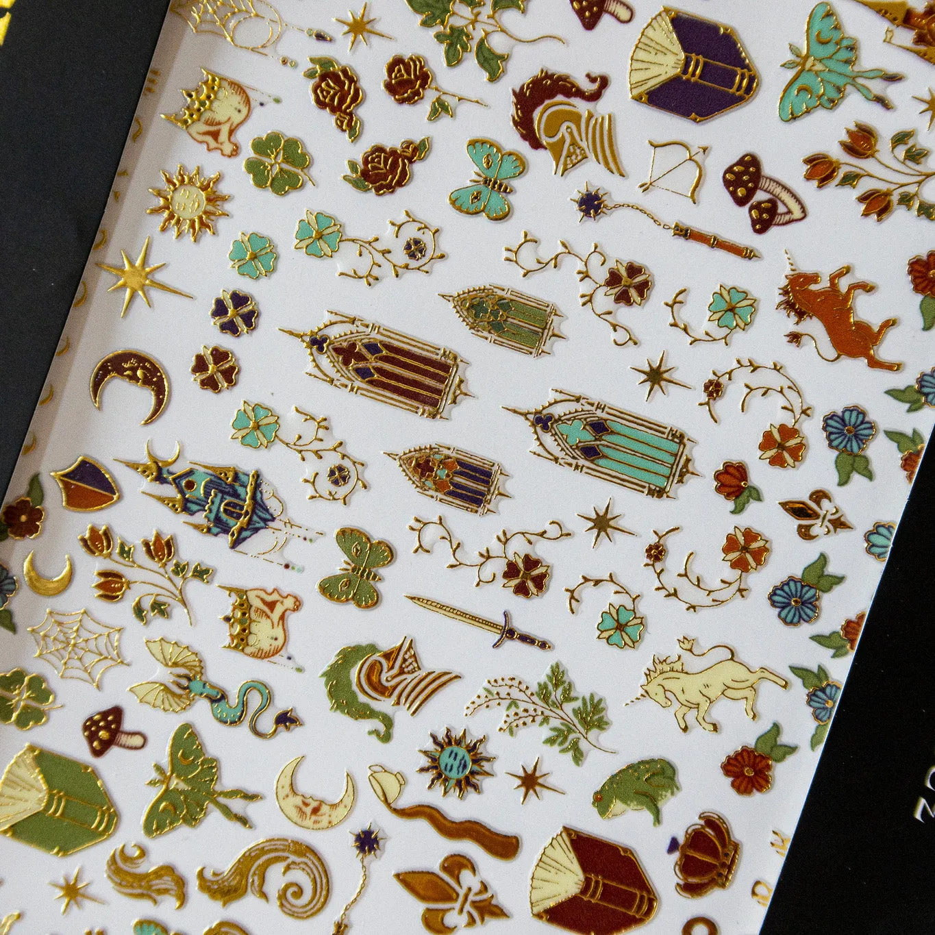 Illuminated Medieval Nail Stickers