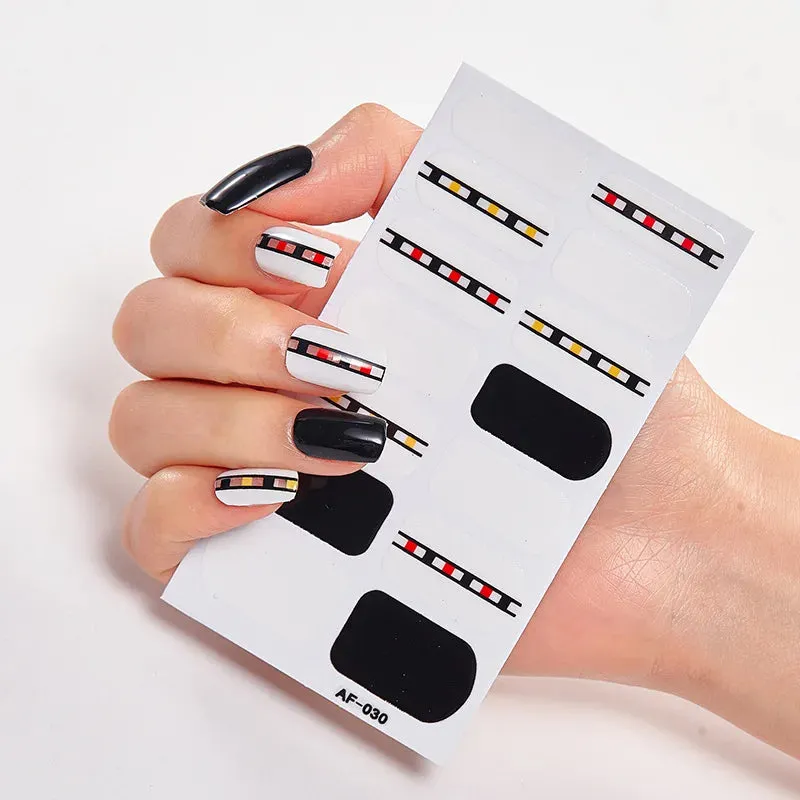 Joskaa-Full Cover Nail Stickers Nail Polish Nail Decoration Nails Sticker Designer Self Adhesive Nail Sticker Creative Nail Art Sticker