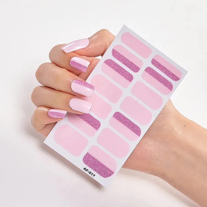 Joskaa-Full Cover Nail Stickers Nail Polish Nail Decoration Nails Sticker Designer Self Adhesive Nail Sticker Creative Nail Art Sticker
