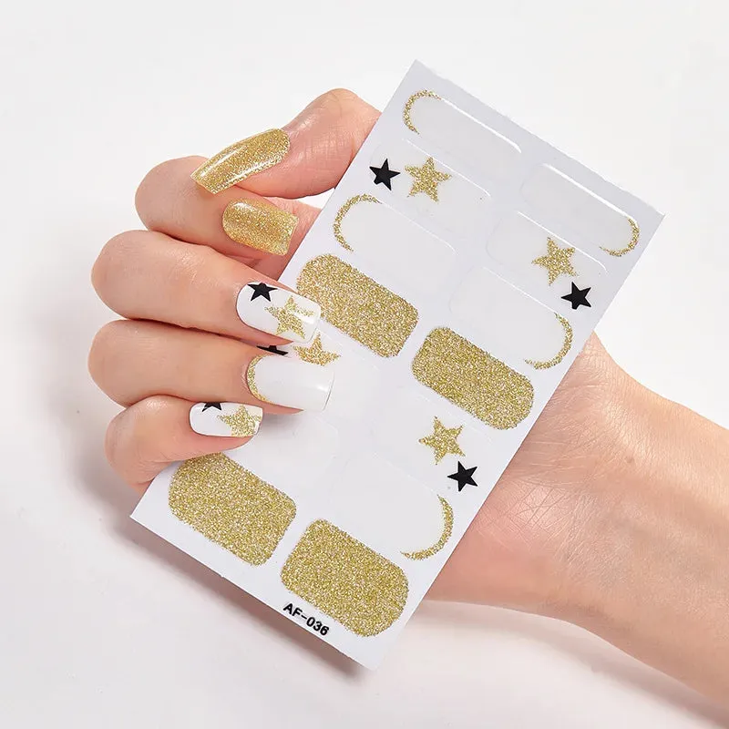 Joskaa-Full Cover Nail Stickers Nail Polish Nail Decoration Nails Sticker Designer Self Adhesive Nail Sticker Creative Nail Art Sticker