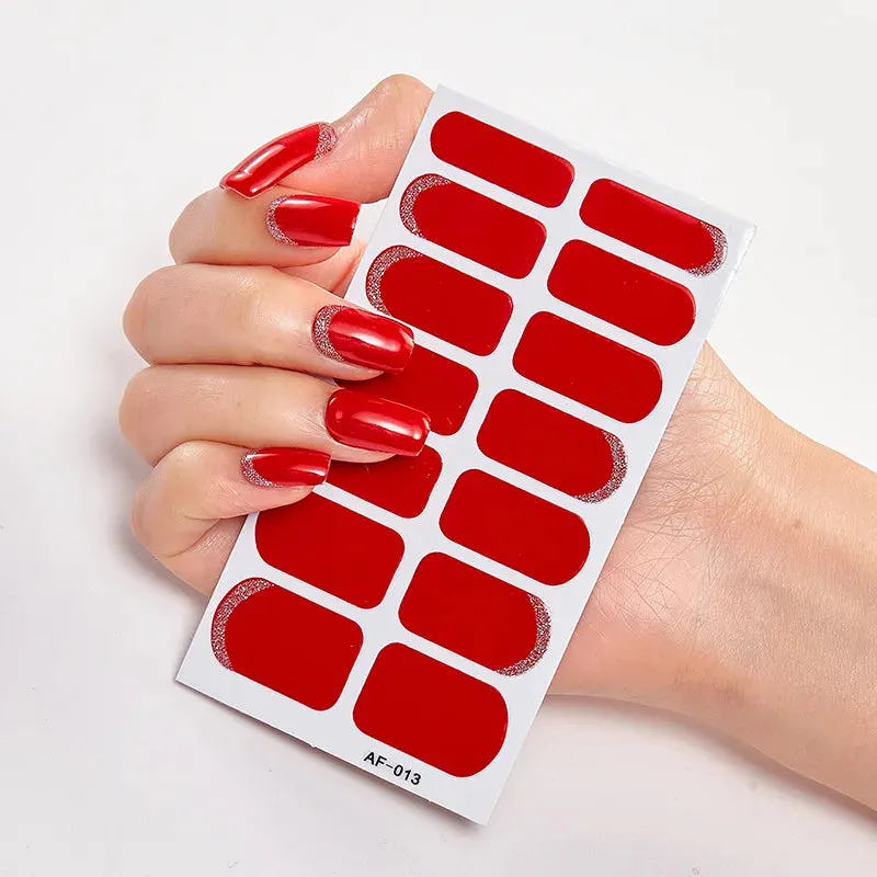 Joskaa-Full Cover Nail Stickers Nail Polish Nail Decoration Nails Sticker Designer Self Adhesive Nail Sticker Creative Nail Art Sticker