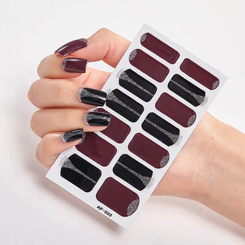 Joskaa-Full Cover Nail Stickers Nail Polish Nail Decoration Nails Sticker Designer Self Adhesive Nail Sticker Creative Nail Art Sticker