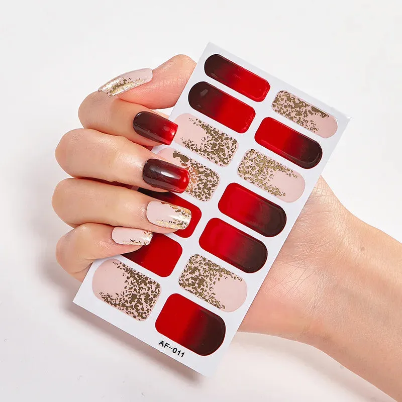 Joskaa-Full Cover Nail Stickers Nail Polish Nail Decoration Nails Sticker Designer Self Adhesive Nail Sticker Creative Nail Art Sticker