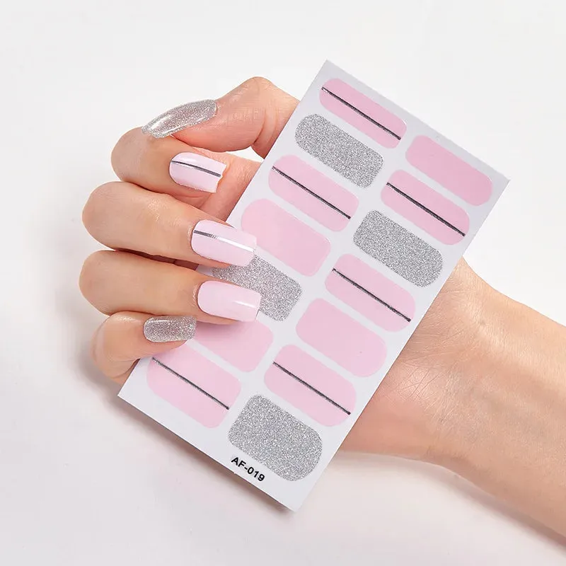Joskaa-Full Cover Nail Stickers Nail Polish Nail Decoration Nails Sticker Designer Self Adhesive Nail Sticker Creative Nail Art Sticker