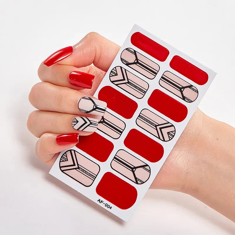 Joskaa-Full Cover Nail Stickers Nail Polish Nail Decoration Nails Sticker Designer Self Adhesive Nail Sticker Creative Nail Art Sticker