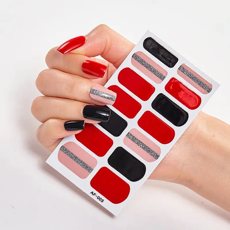 Joskaa-Full Cover Nail Stickers Nail Polish Nail Decoration Nails Sticker Designer Self Adhesive Nail Sticker Creative Nail Art Sticker