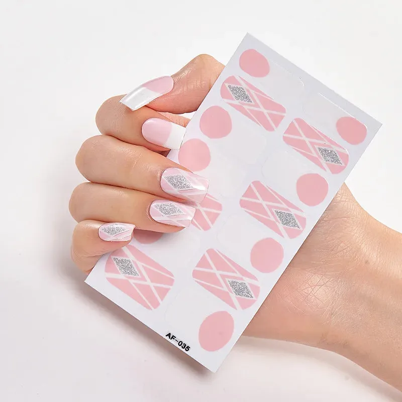 Joskaa-Full Cover Nail Stickers Nail Polish Nail Decoration Nails Sticker Designer Self Adhesive Nail Sticker Creative Nail Art Sticker