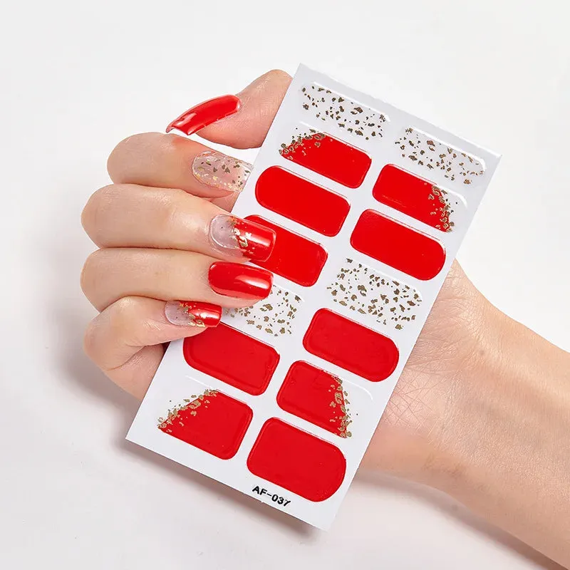Joskaa-Full Cover Nail Stickers Nail Polish Nail Decoration Nails Sticker Designer Self Adhesive Nail Sticker Creative Nail Art Sticker