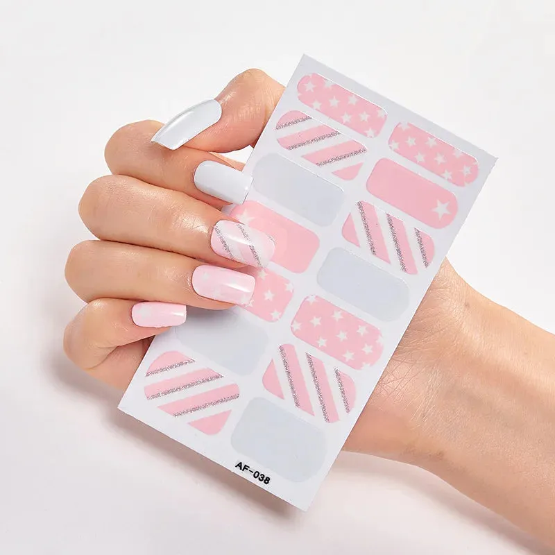 Joskaa-Full Cover Nail Stickers Nail Polish Nail Decoration Nails Sticker Designer Self Adhesive Nail Sticker Creative Nail Art Sticker