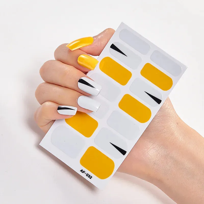 Joskaa-Full Cover Nail Stickers Nail Polish Nail Decoration Nails Sticker Designer Self Adhesive Nail Sticker Creative Nail Art Sticker