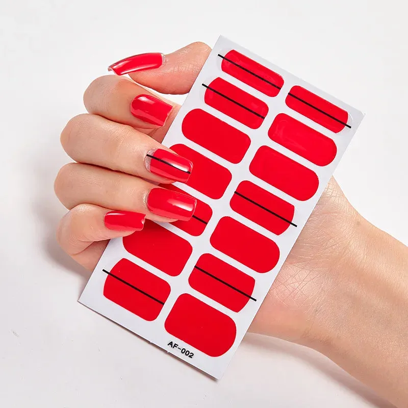 Joskaa-Full Cover Nail Stickers Nail Polish Nail Decoration Nails Sticker Designer Self Adhesive Nail Sticker Creative Nail Art Sticker