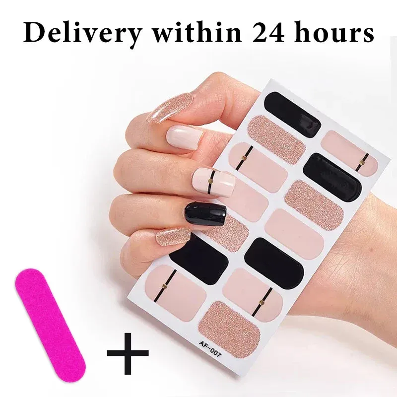 Joskaa-Full Cover Nail Stickers Nail Polish Nail Decoration Nails Sticker Designer Self Adhesive Nail Sticker Creative Nail Art Sticker