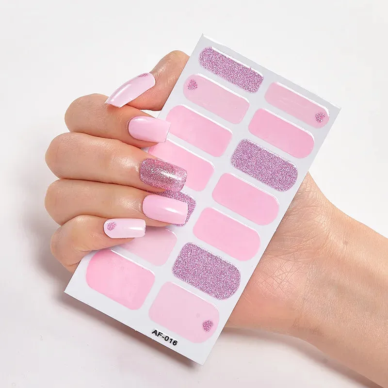 Joskaa-Full Cover Nail Stickers Nail Polish Nail Decoration Nails Sticker Designer Self Adhesive Nail Sticker Creative Nail Art Sticker