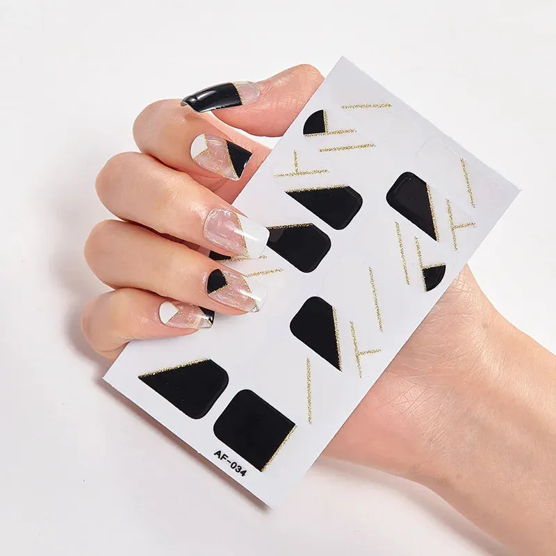 Joskaa-Full Cover Nail Stickers Nail Polish Nail Decoration Nails Sticker Designer Self Adhesive Nail Sticker Creative Nail Art Sticker
