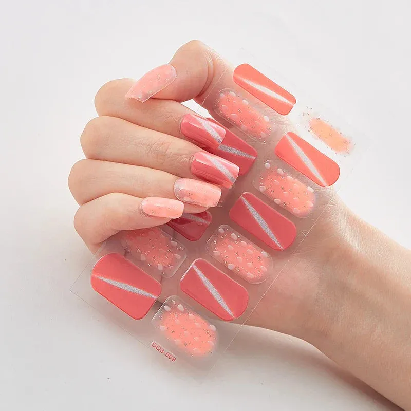 Joskaa-Solid Colors And Creative Nail Art Nail Wraps DIY Nail Adhesive  Creative Sticker For Nails Nails Sticker Designer Women Salon