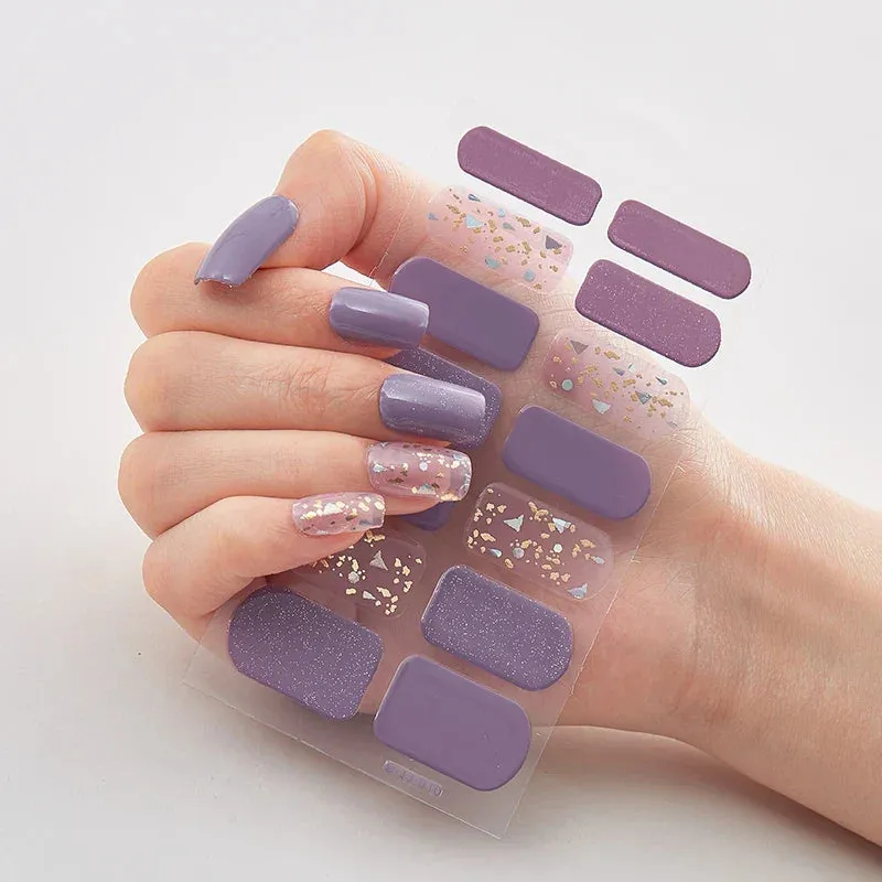 Joskaa-Solid Colors And Creative Nail Art Nail Wraps DIY Nail Adhesive  Creative Sticker For Nails Nails Sticker Designer Women Salon