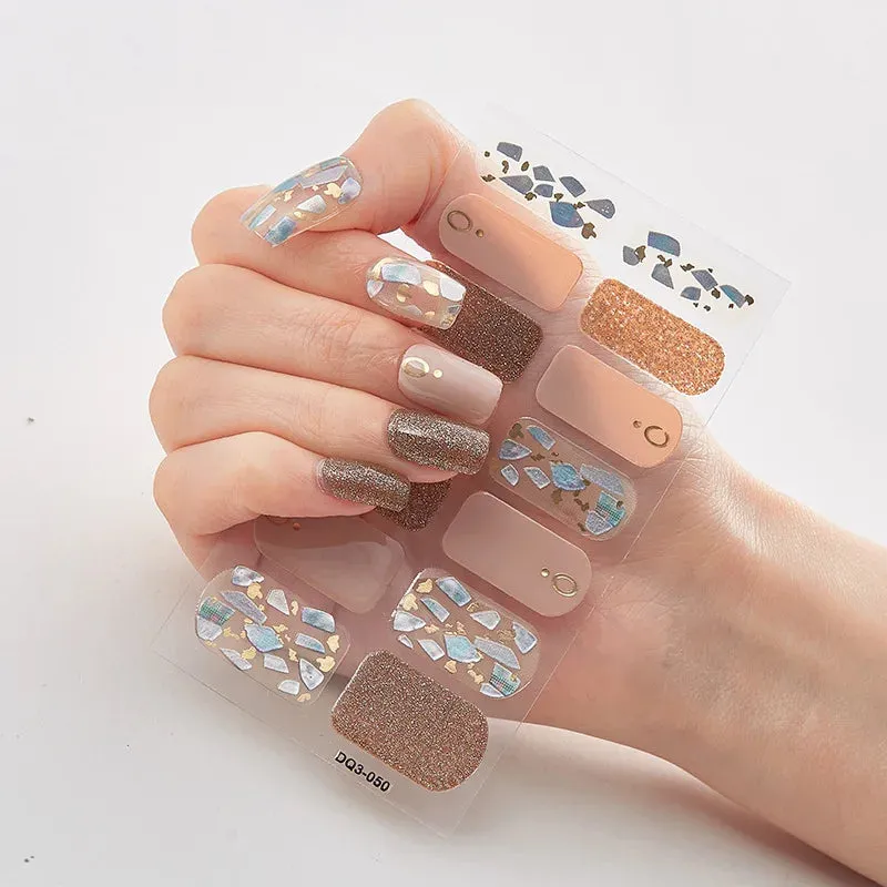Joskaa-Solid Colors And Creative Nail Art Nail Wraps DIY Nail Adhesive  Creative Sticker For Nails Nails Sticker Designer Women Salon