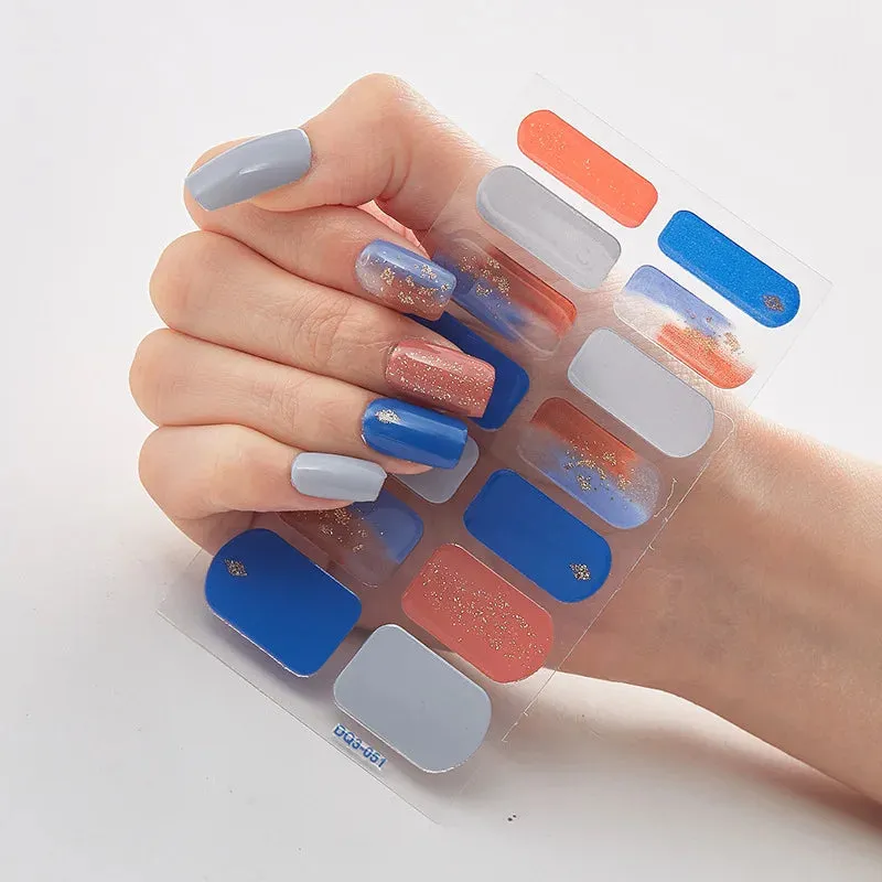Joskaa-Solid Colors And Creative Nail Art Nail Wraps DIY Nail Adhesive  Creative Sticker For Nails Nails Sticker Designer Women Salon