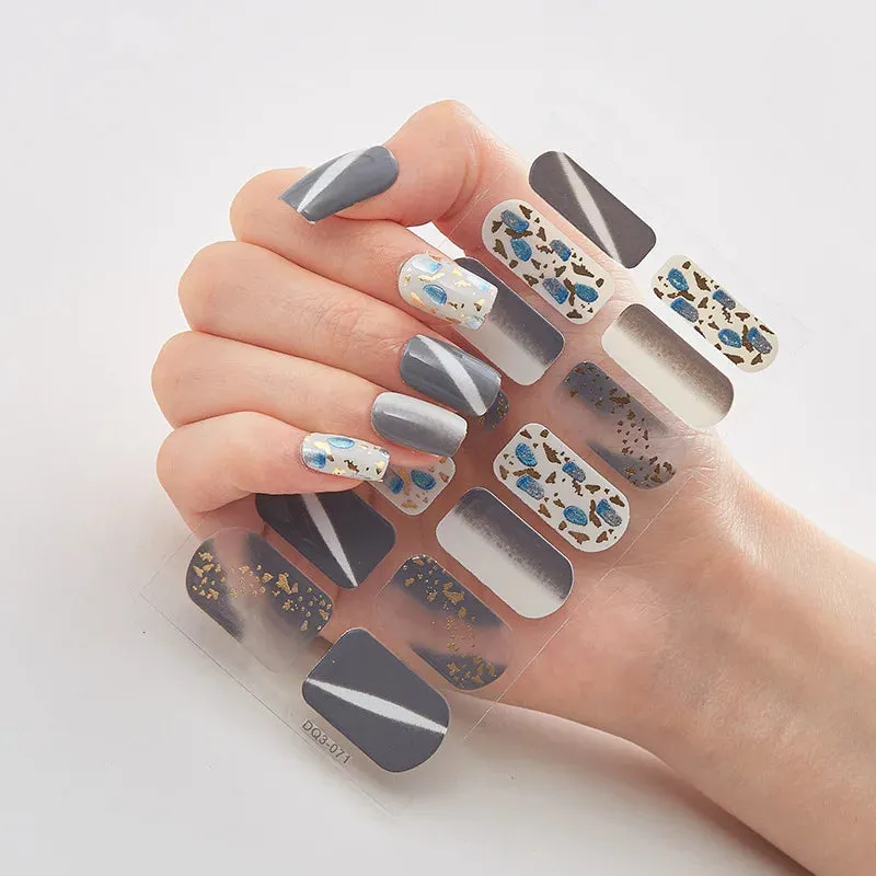 Joskaa-Solid Colors And Creative Nail Art Nail Wraps DIY Nail Adhesive  Creative Sticker For Nails Nails Sticker Designer Women Salon