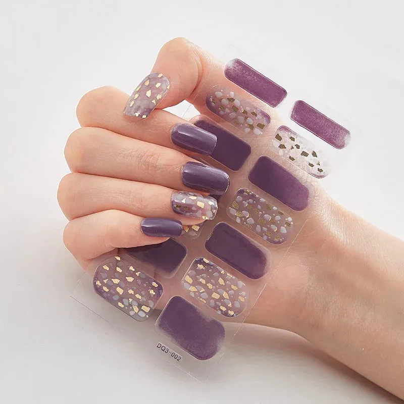 Joskaa-Solid Colors And Creative Nail Art Nail Wraps DIY Nail Adhesive  Creative Sticker For Nails Nails Sticker Designer Women Salon